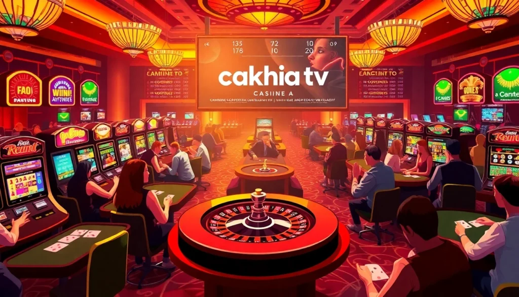 Catch thrilling moments at Cakhia TV's live casino events, featuring poker, slots, and roulette excitement.