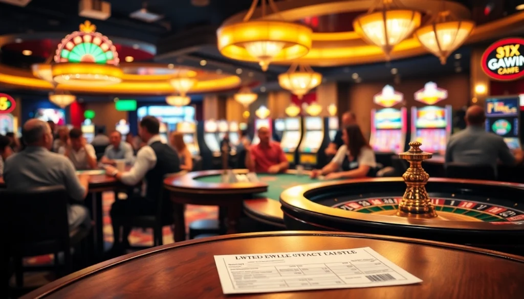 32win gaming action featuring excited players at roulette and poker tables.